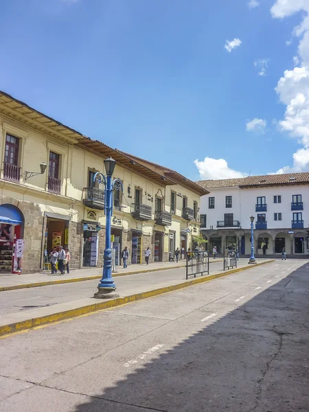 Vista Perspectiva de la Calle del Cusco en Perú — Foto de Stock