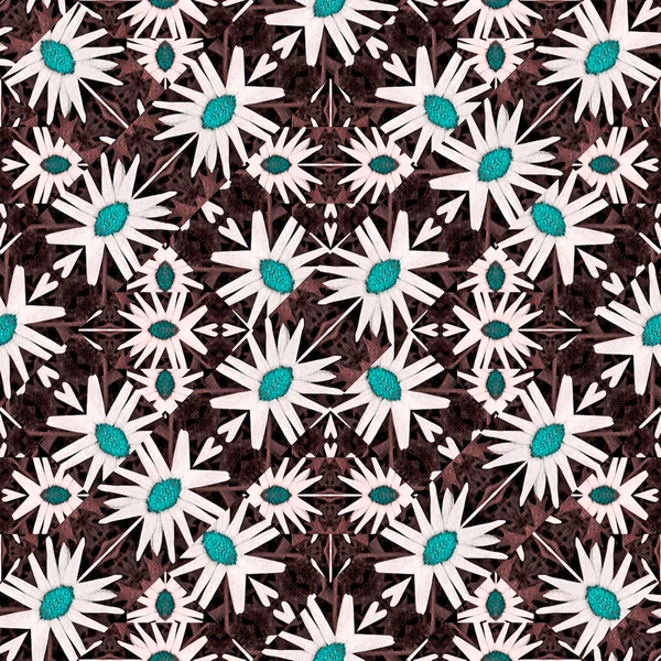 Modern Floral Geometric Pattern — Stock Photo, Image