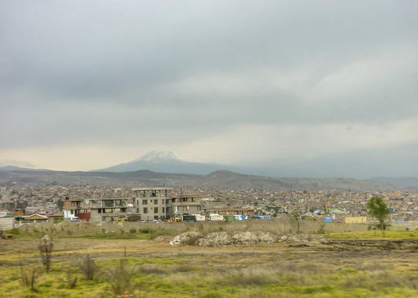 Misti Volcano Distant View from Road — Stock Photo, Image