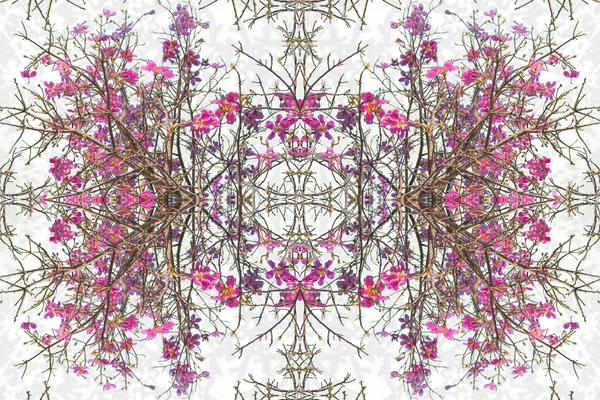 Collage decorativo floreale Design — Foto Stock