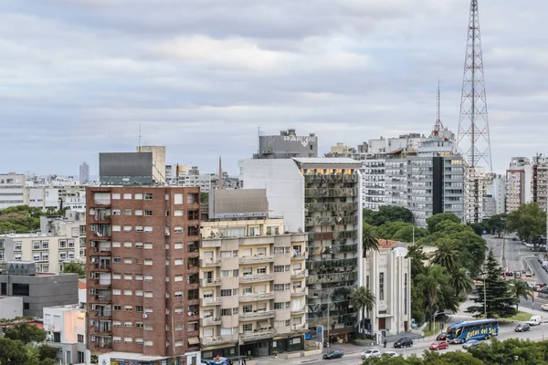 Flygfoto över montevideo från byggnad — Stockfoto