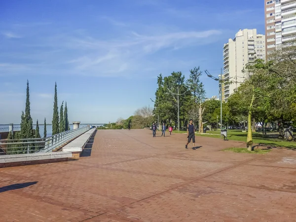 Rosario város Argentínában sétány — Stock Fotó