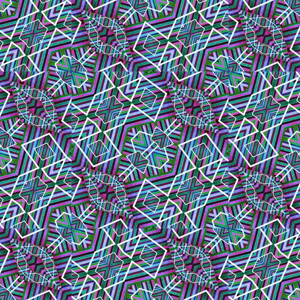 Färgglada Tribal geometriska Seamless mönster — Stockfoto