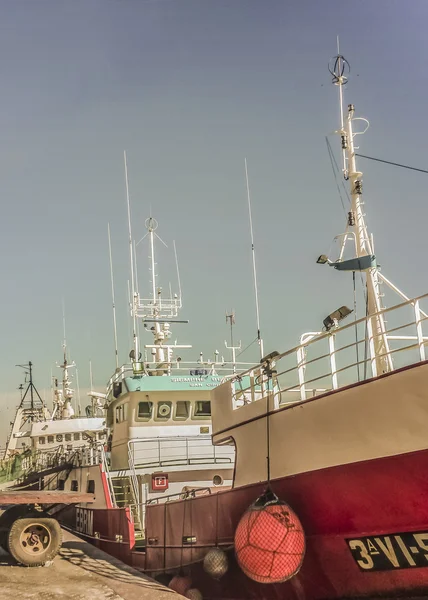 Montevideo ticari limanda gemi — Stok fotoğraf