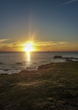 River Plate Montevideo'da gün batımında