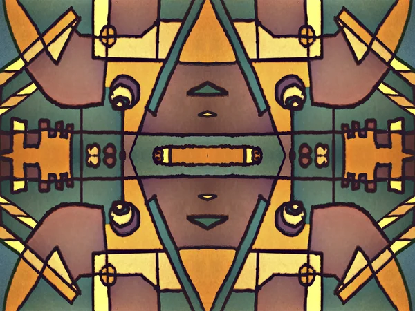 Multicolor Tribal Geometric Pattern — Stock Photo, Image
