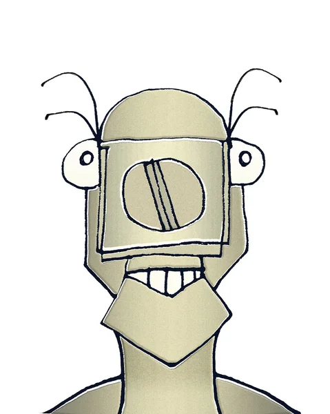 Robô animal de fantasia com expressão engraçada — Fotografia de Stock