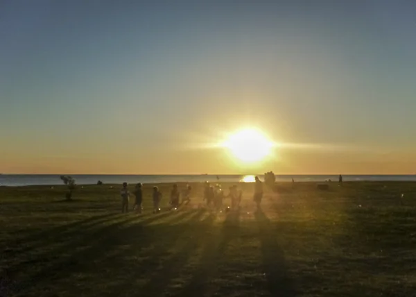 Park aan de kust in montevideo — Stockfoto