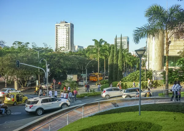 哥伦比亚麦德林日城市景 — 图库照片