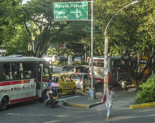 Nap városi jelenet medellin Kolumbia — Stock Fotó