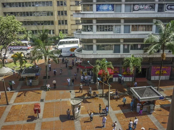 Medellin straat luchtfoto — Stockfoto