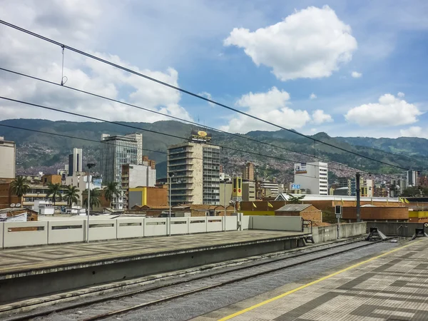 Medellin Aerial View from Subway — Stock Photo, Image