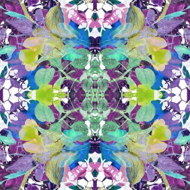 Renkli Modern çiçek desenli