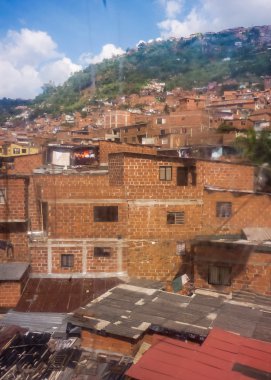 medellin zavallı şehrin havadan görünümü