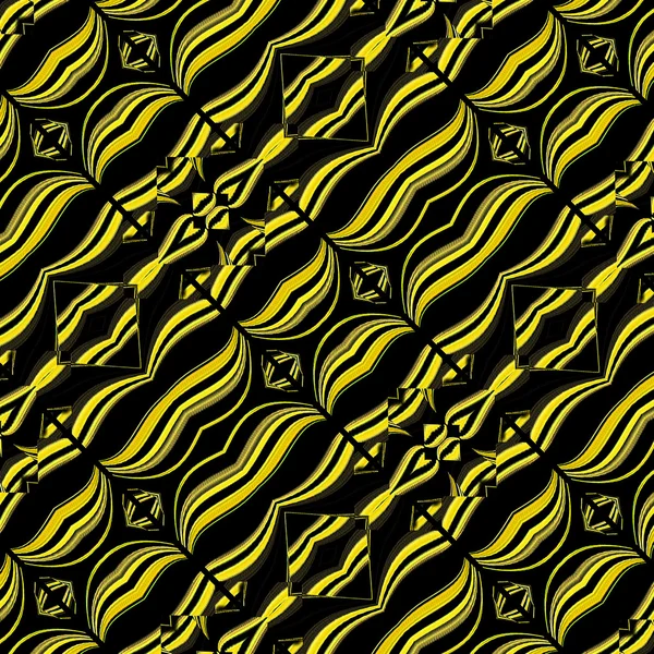 Black and Yellow Geometric Pattern — Stock Photo, Image