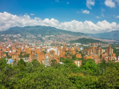 medellin nutibara Tepesi'nden havadan görünümü