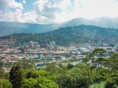 medellin nutibara Tepesi'nden havadan görünümü