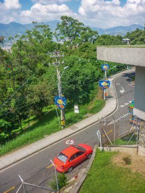 Medellin Nutibara Tepesi'nden havadan görünümü