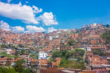 medellin zavallı şehrin havadan görünümü
