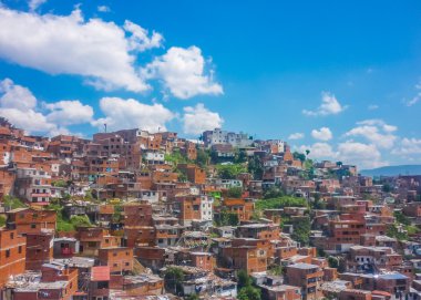 medellin zavallı şehrin havadan görünümü