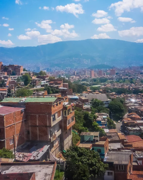 Vista aérea de la ciudad pobre de Medellín —  Fotos de Stock