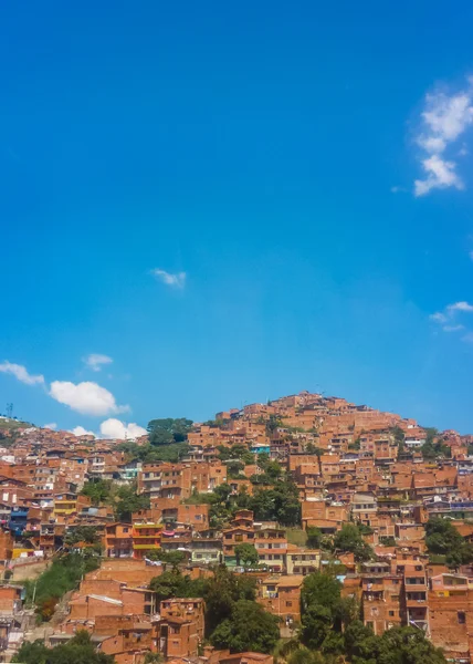 Aerial View of Poor Town in Medellin — Stock Photo, Image