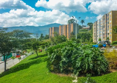 medellin zavallı şehrin havadan görünümü