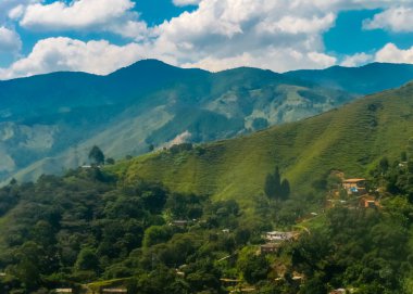medellin Kolombiya manzara havadan görünümü