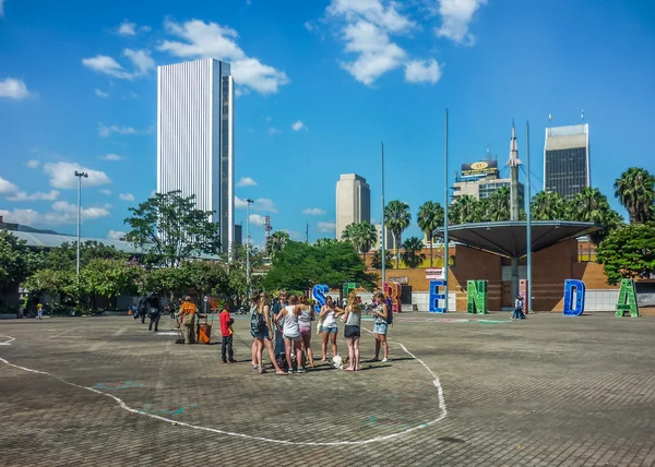 Modern Monument in Medellin Colombia — Stock Photo, Image