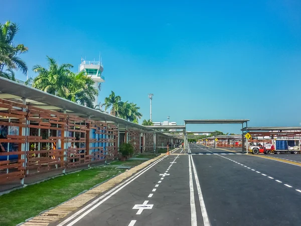 Cartagena vliegveld landingsbaan Buitenaanzicht — Stockfoto