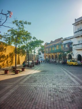 koloni tarzı cartagena Kolombiya sokak