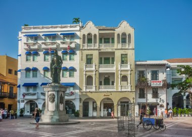 koloni tarzı kare cartagena Kolombiya