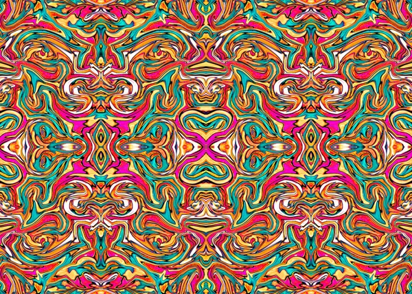 Multicolored Abstract Geometric Ornate Seamless Pattern — ストック写真