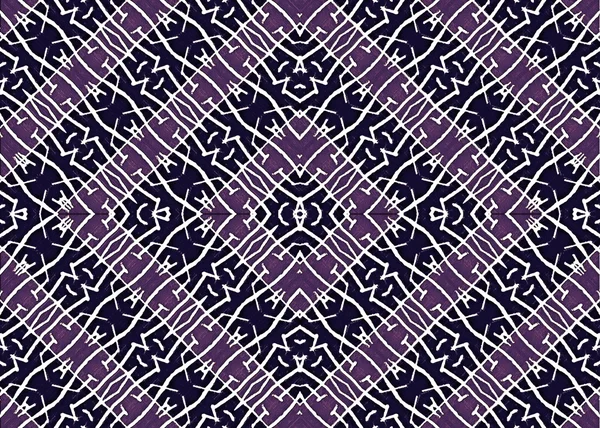 Tribal Symbol Motif Geometric Seamless Pattern — Stock fotografie