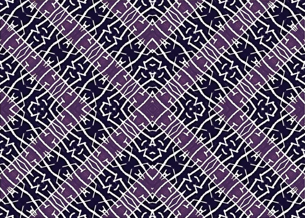 Tribal Symbol Motif Geometric Seamless Pattern — 图库照片