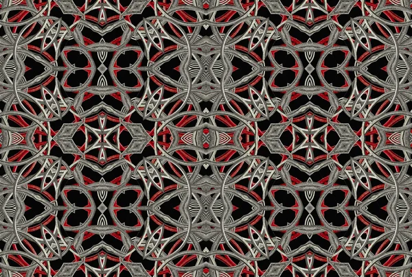 Intricate Geometric Futuristic Pattern — 图库照片