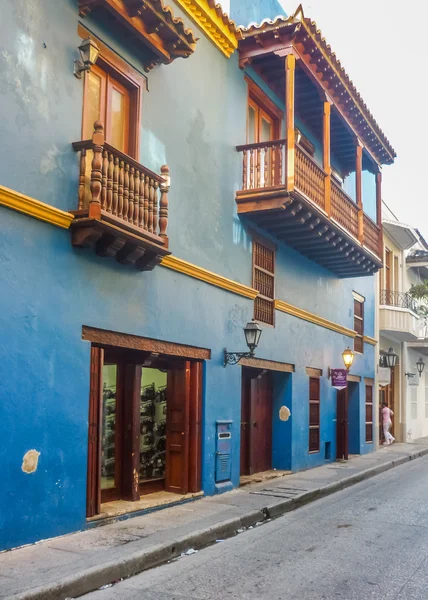 Cartagena tarihi merkezi Caddesi — Stok fotoğraf