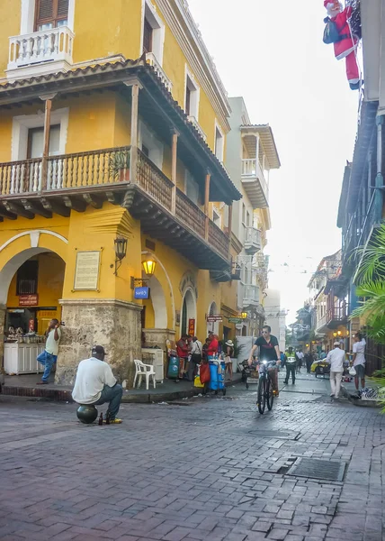 Street of Historic Center of Cartagena — Stock Photo, Image