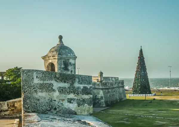 Forte Colonial Espanhol em Cartagena Colômbia — Fotografia de Stock