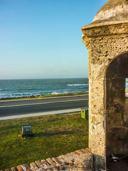 Karib-tenger a spanyol erőd Cartagena — Stock Fotó