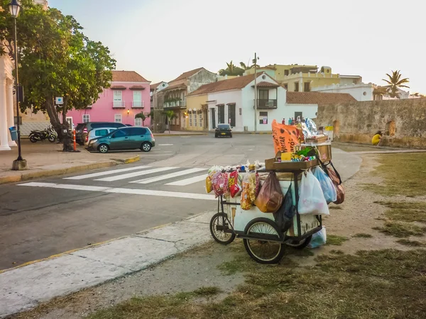 Urban View och Karibiska havet i Cartagena — Stockfoto