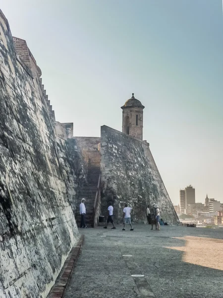 San felipe de Barajas kale Cartagena Kolombiya Stok Resim