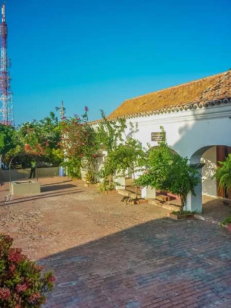 Cartagena De la Popa klooster binnenplaats — Stockfoto