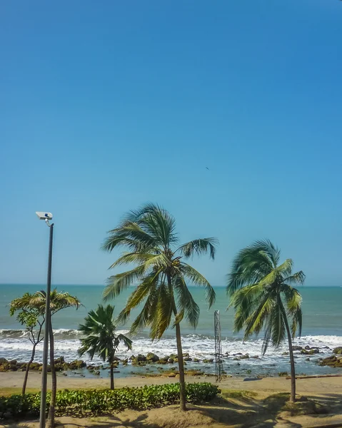 Karibiska havet i Cartagena Colombia — Stockfoto