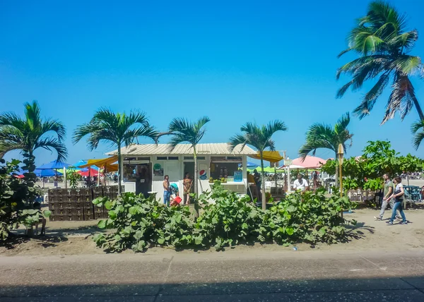 Tradiční restaurace na pláži v Cartagena — Stock fotografie