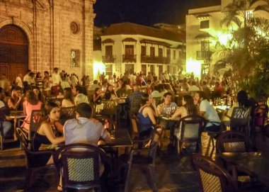 Historic Center of Cartagena at Night