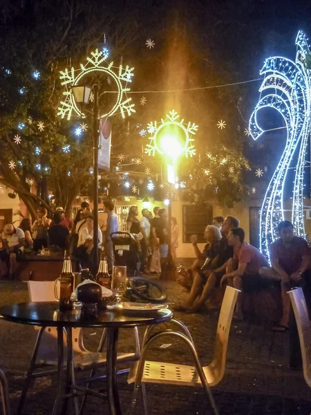 Historic Center of Cartagena at Night — Stock Photo, Image