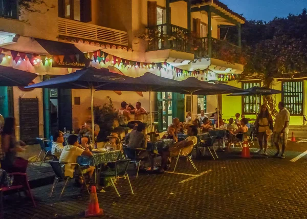 Centro Histórico de Cartagena por la Noche — Foto de Stock