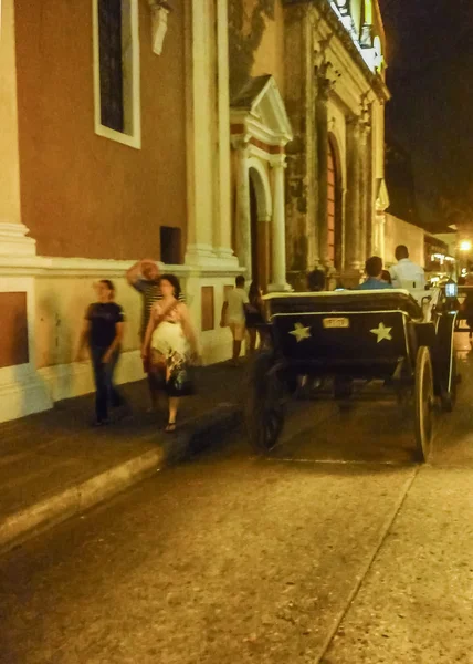 Historic Center of Cartagena at Night — Stock Fotó