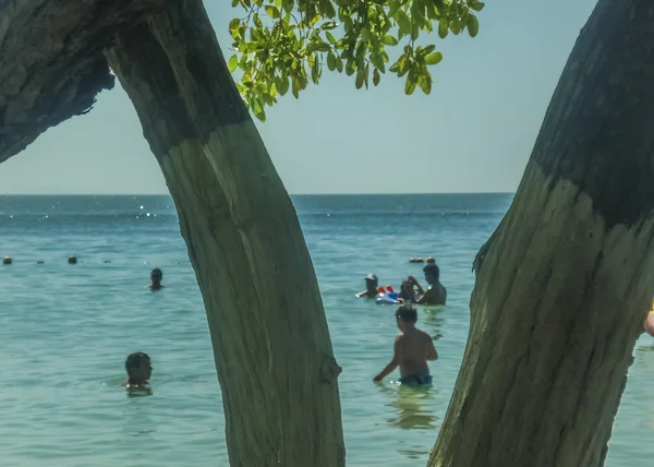 Tropische insel resort in cartagena kolumbien — Stockfoto